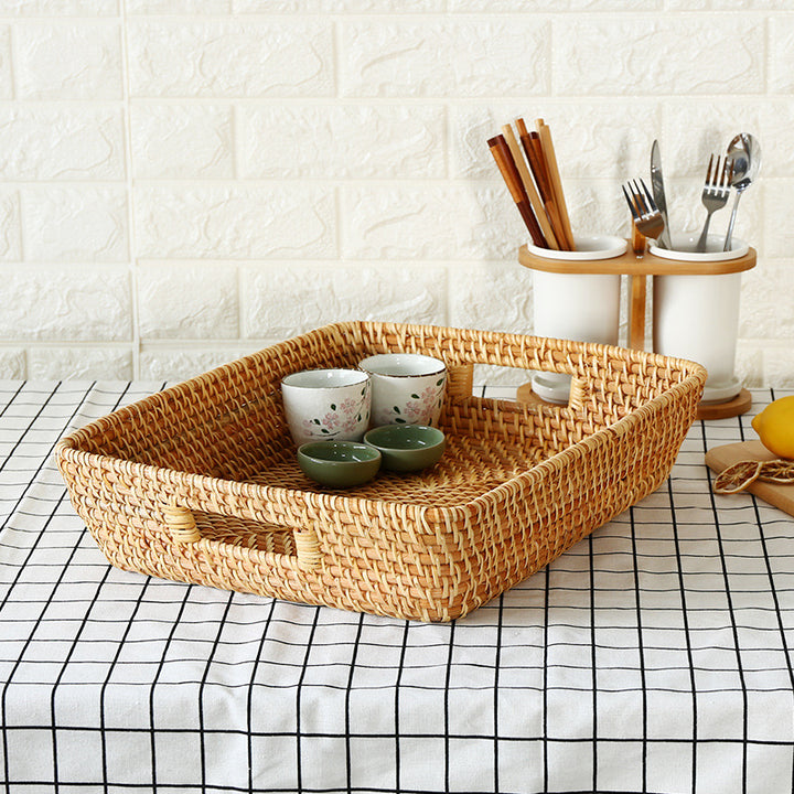 Decorative Woven Laundry Basket Bowlift