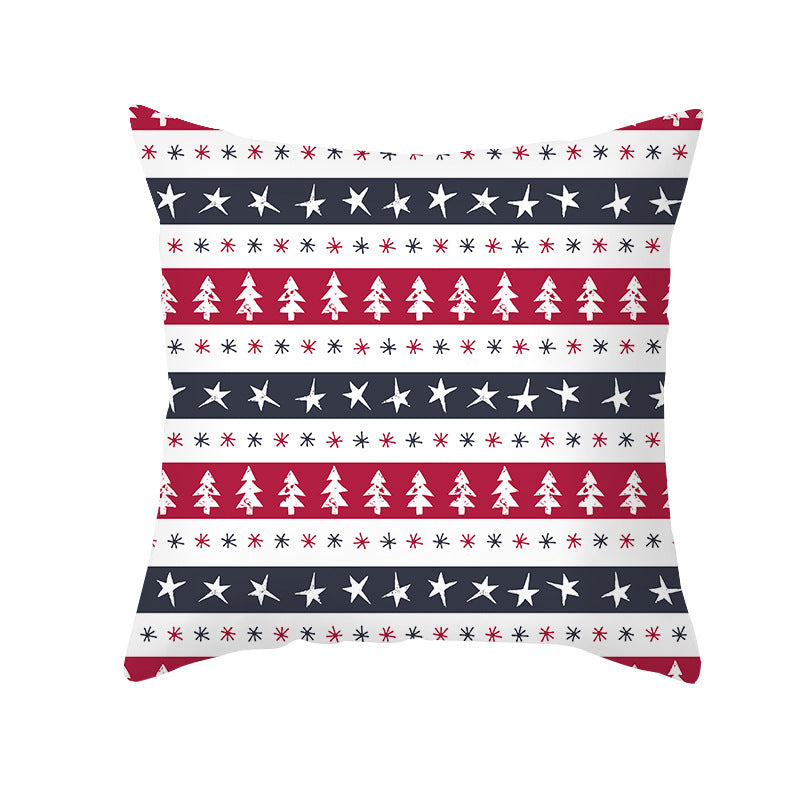 Festive Christmas Tree Typography Throw Pillow Cover