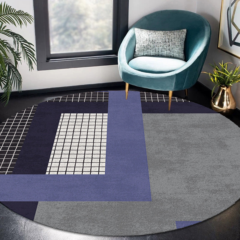 BowLift | Colorful checkered rug Polyester Modern rug Washable Non-slip Pet-friendly area rug for the living room