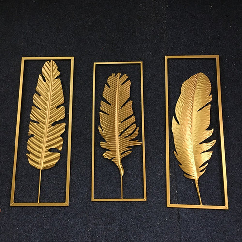 Elegant Decorative Feather Wall Art Bowlift