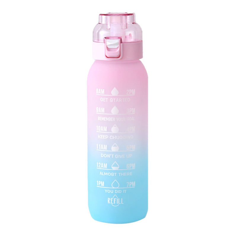 Tritan water bottle with aroma ring, 1000 ml, with straw