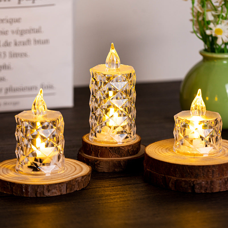 LED tealight with transparent housing, PS plastic