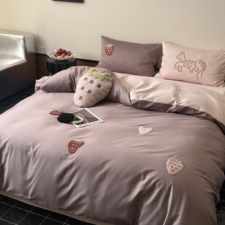 Children's bedding set, cotton, cartoon motif