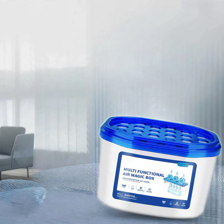 Multifunctional air purification and moisture absorption box