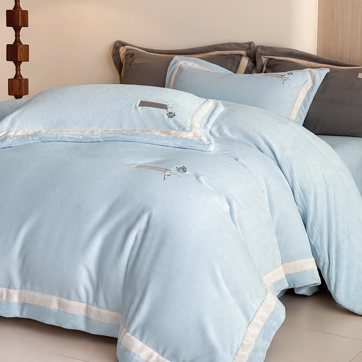 Milk fiber bedding set, 4-piece, premium