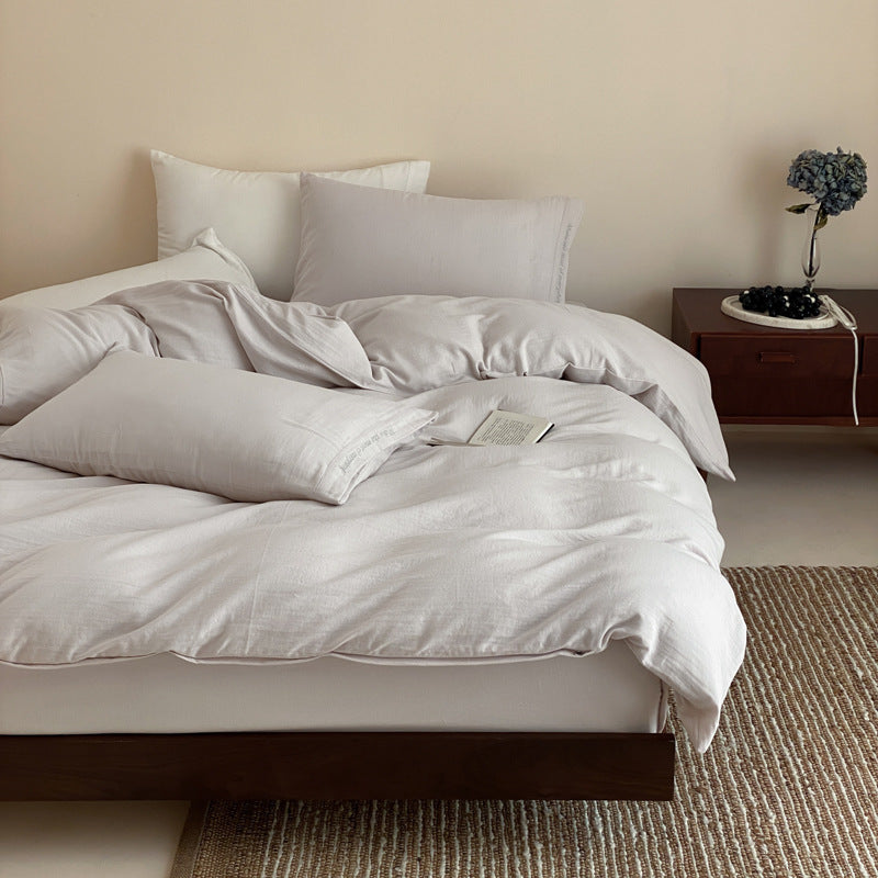 Cotton bedding set, 4-piece, double gauze