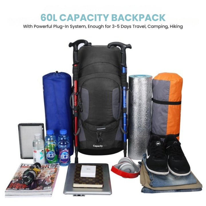 BowLift | 60L Waterproof Backpack – Ultimate Outdoor Backpack for All Adventures