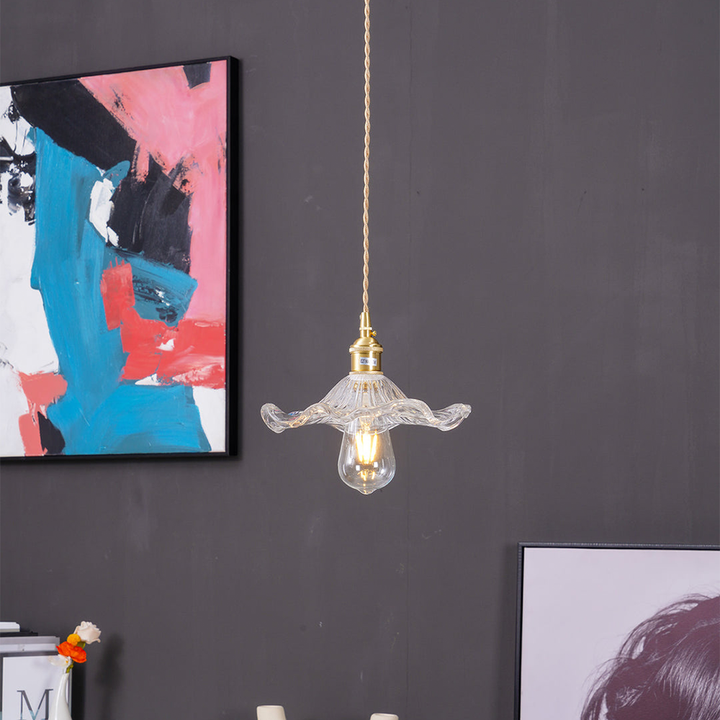 BowLift | Chic Hibiscus Glass Pendant Lamp