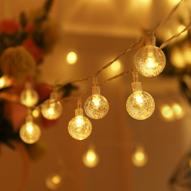 LED string lights with bubble ball design