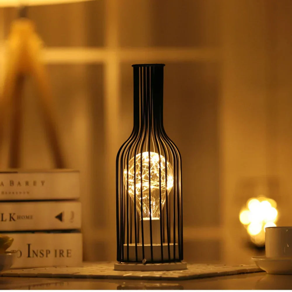 Cordless LED Table Lamp with Built-In Battery and Warm Light