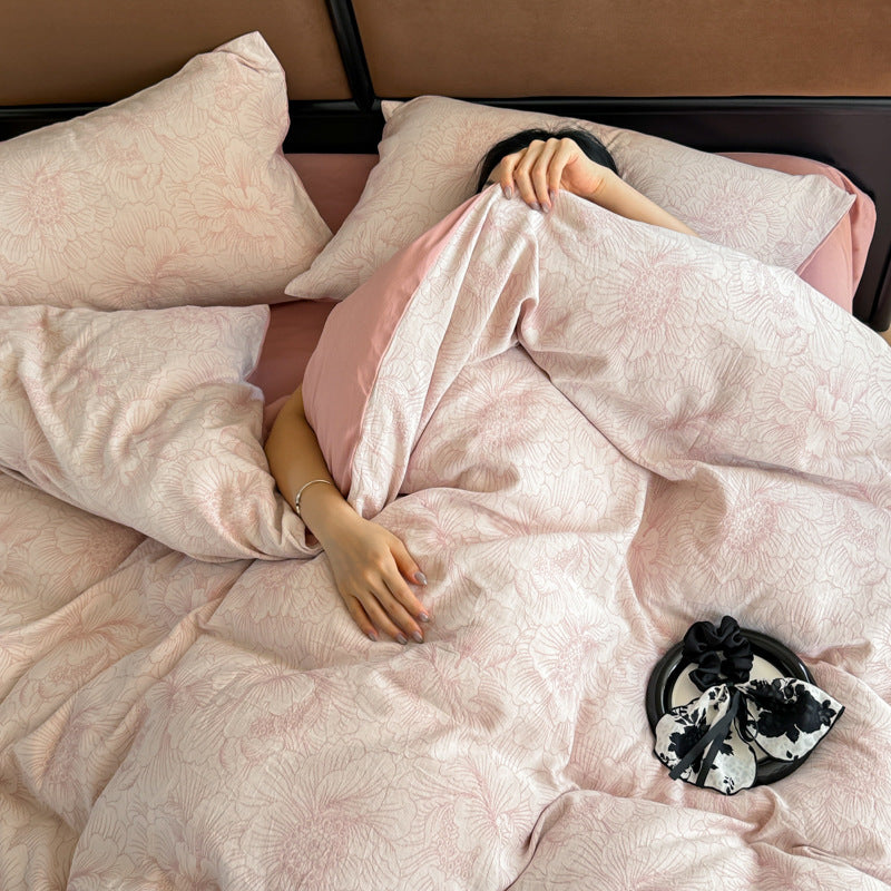High-quality cotton bedding set, brushed, for all seasons