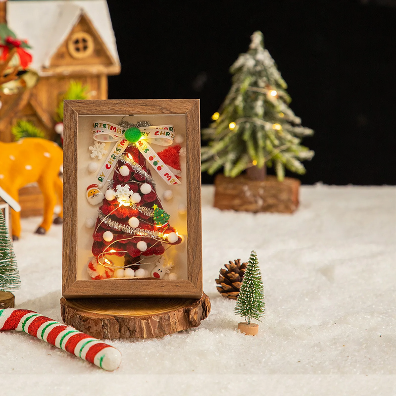 DIY Christmas Tree Table Decoration made of Bendable Plush