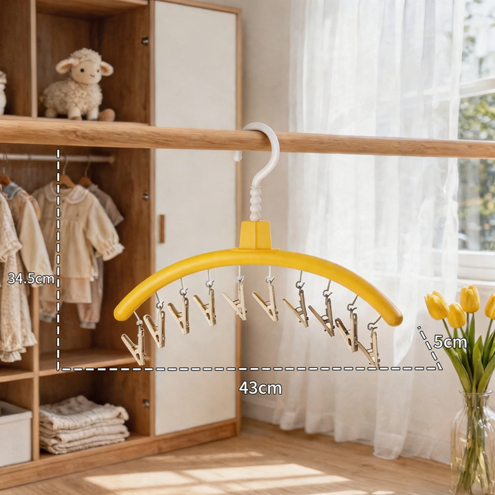 Apple drying rack with clips