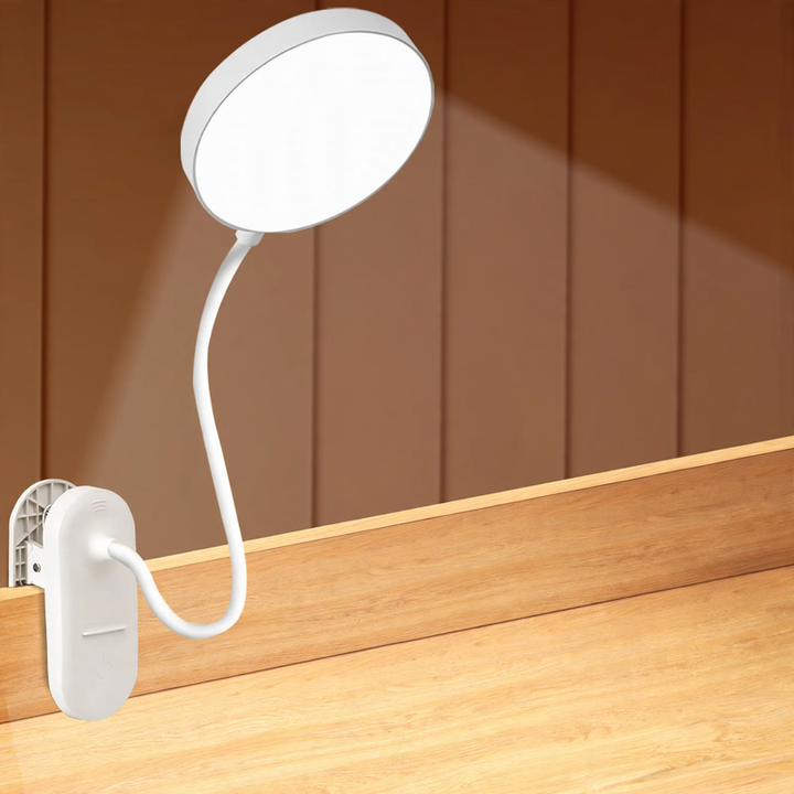 LED clamp lamp for bedside table and desk