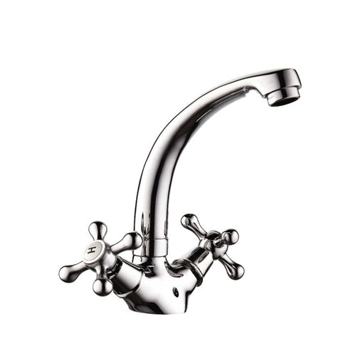 Stainless steel kitchen faucet with spray function
