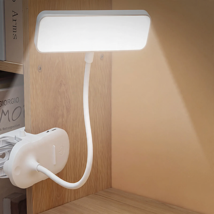 LED clamp lamp for desk and bed, eye-friendly