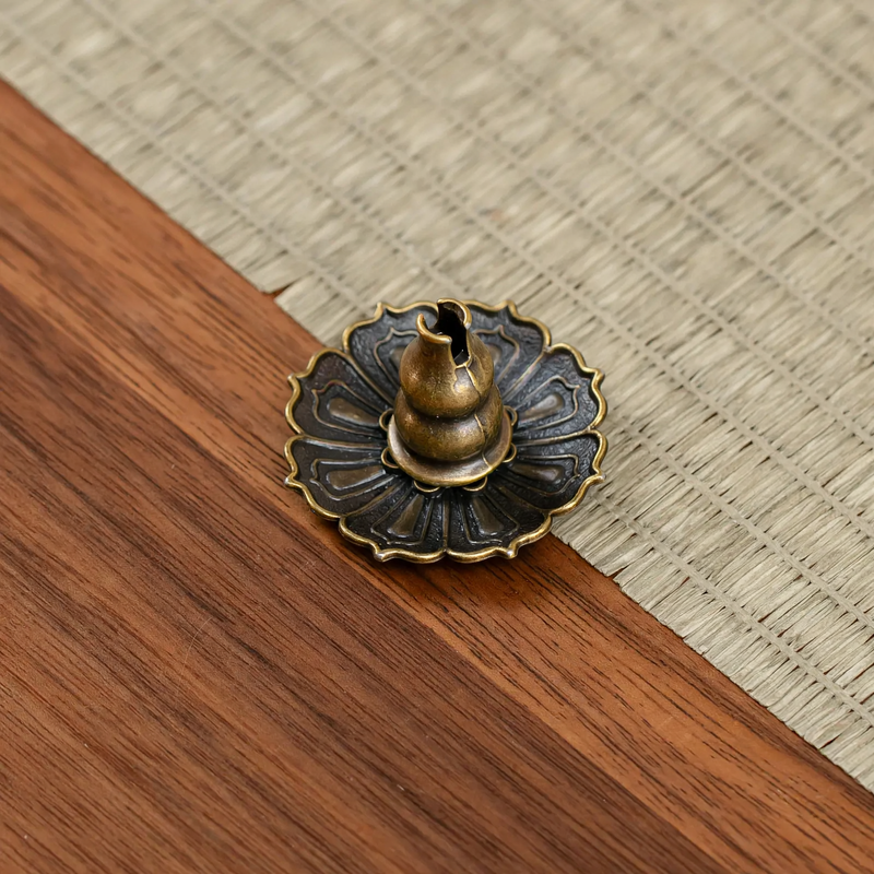 Copper Lotus Flower Incense Stick Holder