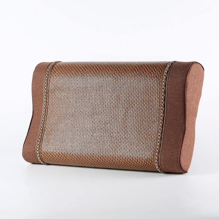 Memory Foam pillow with removable rattan cover