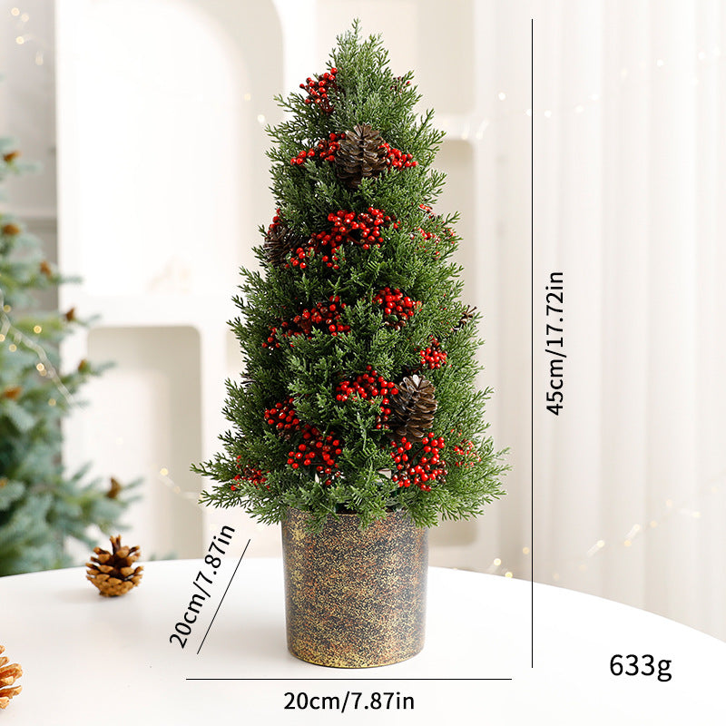 Decorative Mini Christmas Trees in Pot