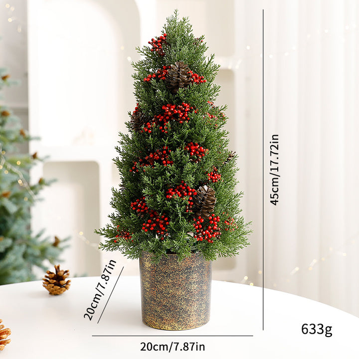 Decorative Mini Christmas Trees in Pot