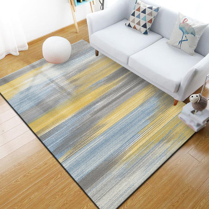 BowLift | Funky Abstract Geometric Pattern Rug Multicolor Industrial Rug Polyester Pet-Friendly Washable Non-Slip Area Rug for Bedroom