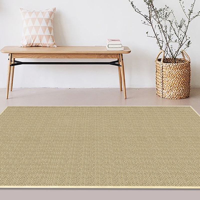 BowLift | Brown Living Room Rug Rustic Solid Color Rug Sisal Washable Non-Slip Back Pet-Friendly Rug