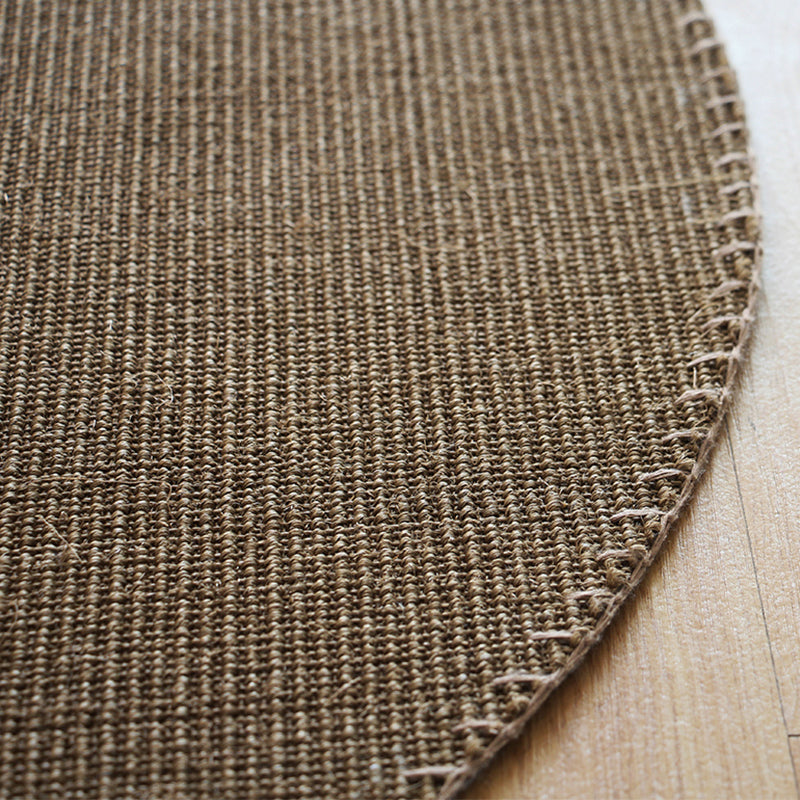 BowLift | Brown Living Room Rug Rustic Solid Color Rug Sisal Washable Non-Slip Back Pet-Friendly Rug