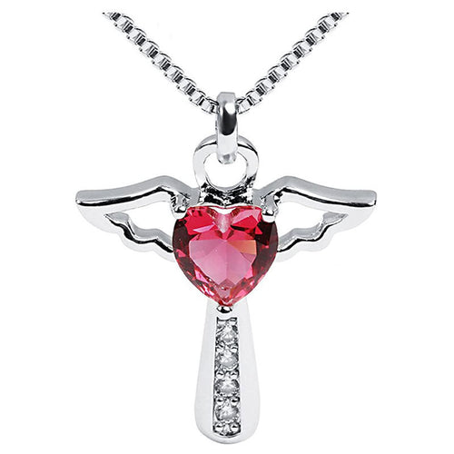 Winged Heart Pendant Necklace Bowlift