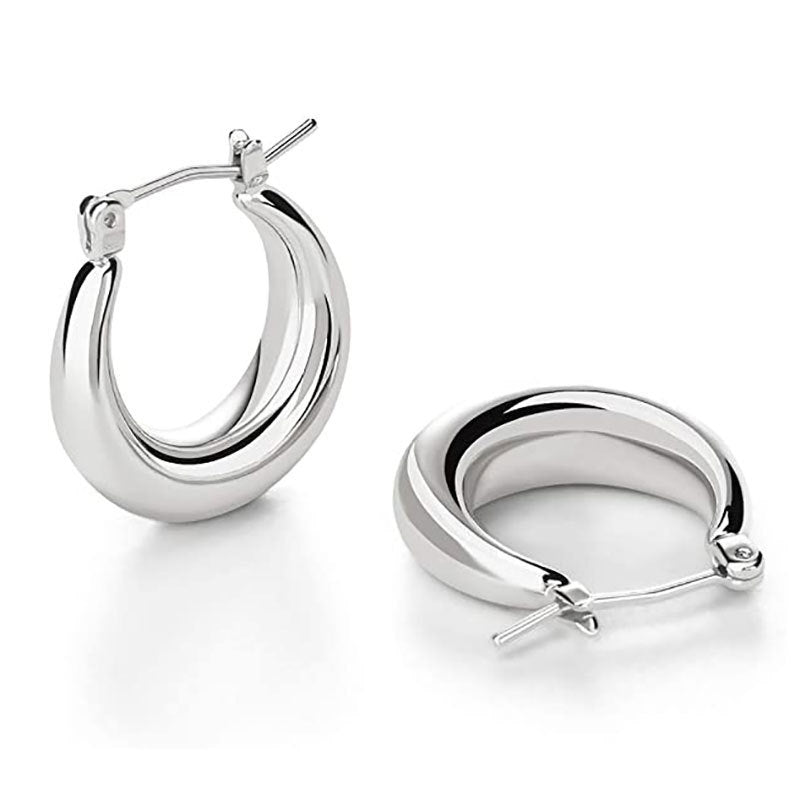 Modern Sleek Hoop Earrings Bowlift