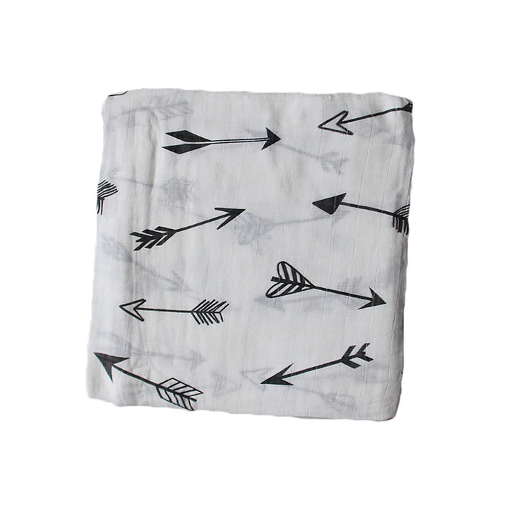 Cute Patterned Muslin Swaddle Blanket Bowlift
