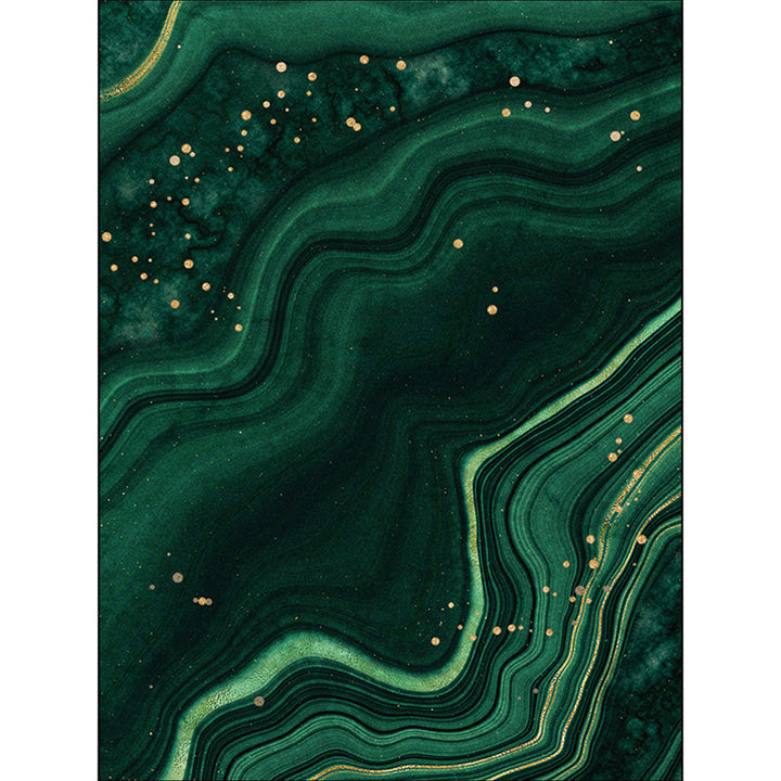 Green abstract rug polyester modern rug washable non-slip pet-friendly rug for the living room | Bowlift