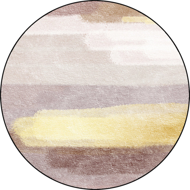 BowLift | Brown Abstract Carpet Polyester Modernism Carpet Washable Non-Slip Back Carpet for Decoration