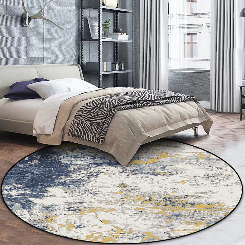 BowLift | Casual Industrial Style Rug Polyester Abstract Pattern Rug with Non-Slip Backing Pet-Friendly Rug for Bedroom
