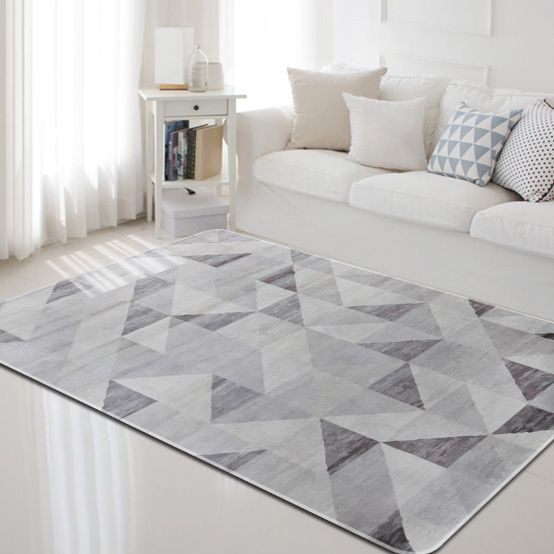BowLift | Dark geometric pattern rug Synthetic creative rug Non-slip rug for home decor