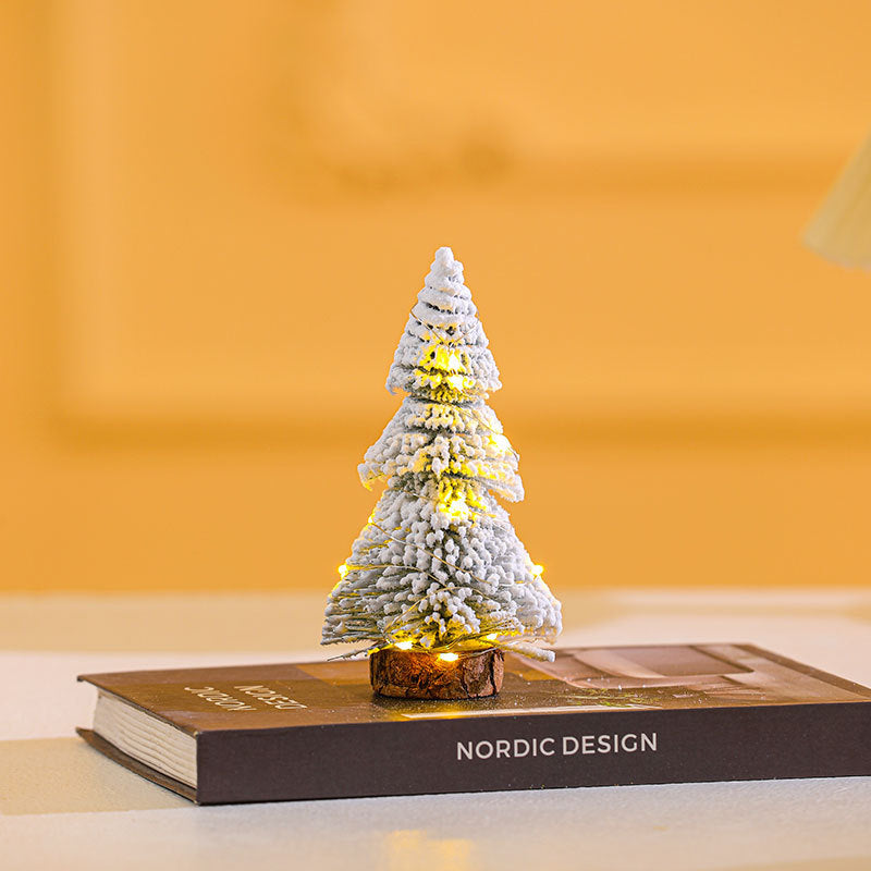 Mini Christmas tree, table decoration with snow effect