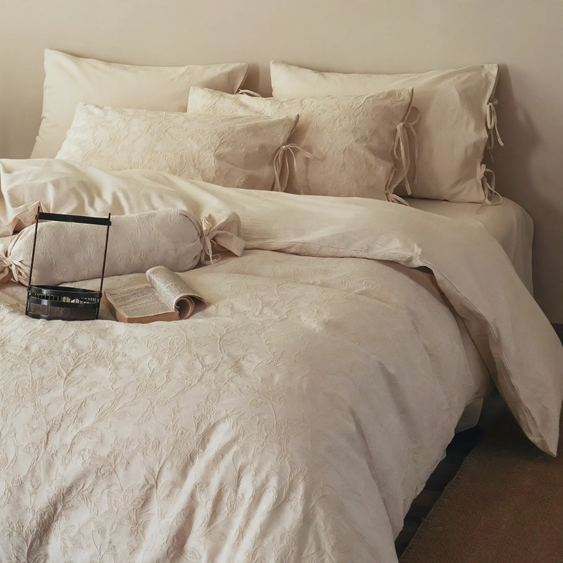 Cotton-linen bedding, 4-piece, year-round