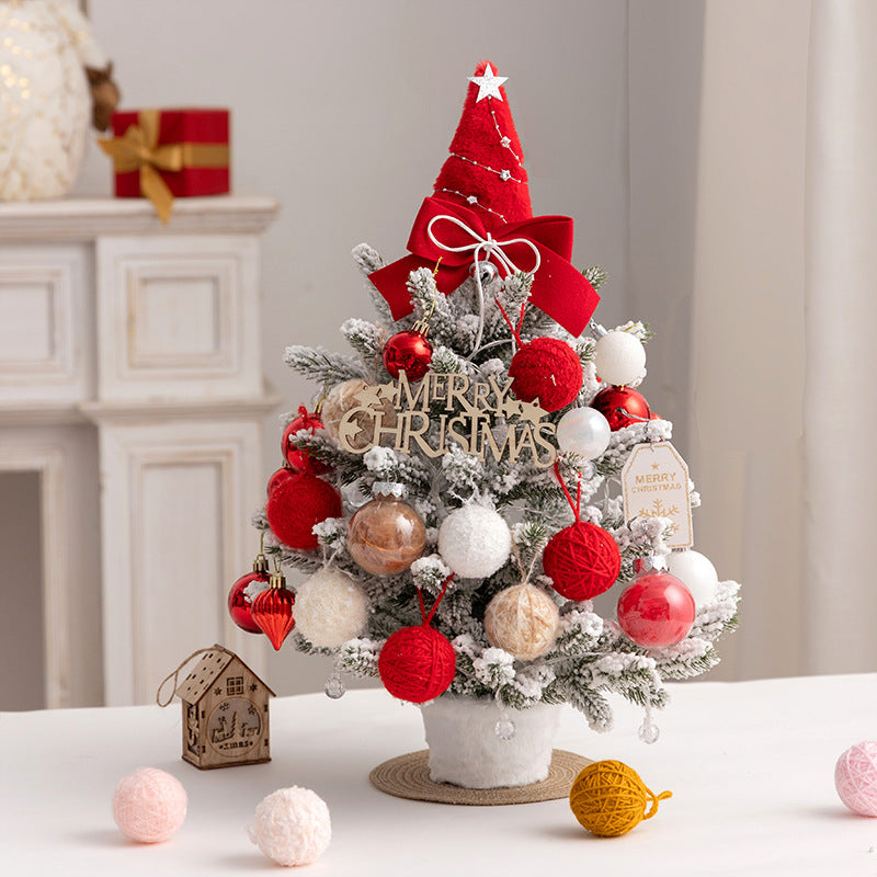 Mini Christmas tree with snow effect