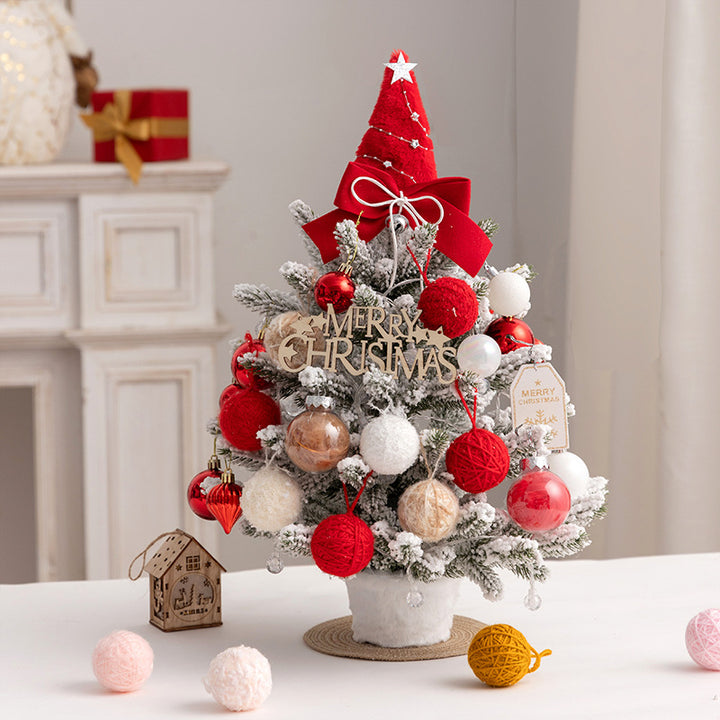 Mini Christmas tree with snow effect