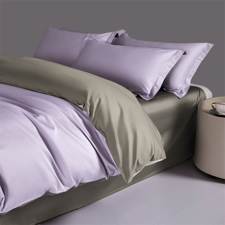 Cotton bedding set, 4-piece, long-staple combed