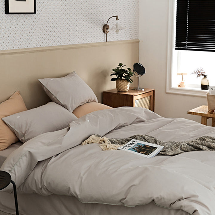 Premium cotton bedding set, brushed, modern and simple