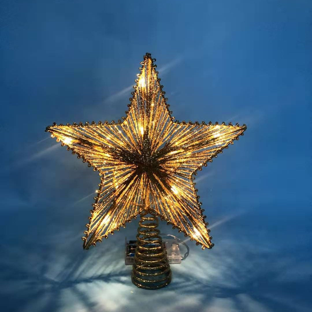LED Christmas tree topper, illuminated, various designs