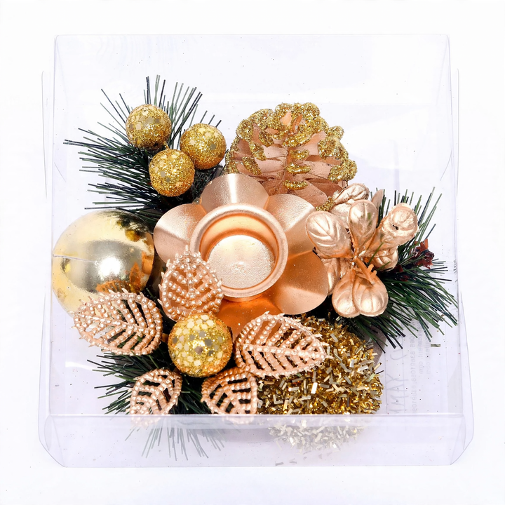 Christmas candle wreath with pine cones 12 cm