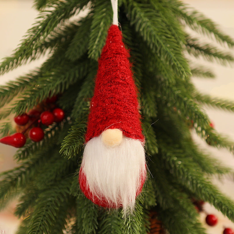 Christmas knit ornaments, gnome design