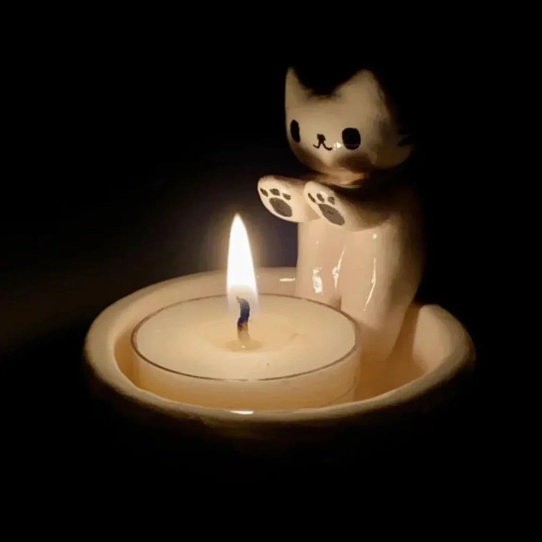 Cute Cat Candle Holder | Bowlift