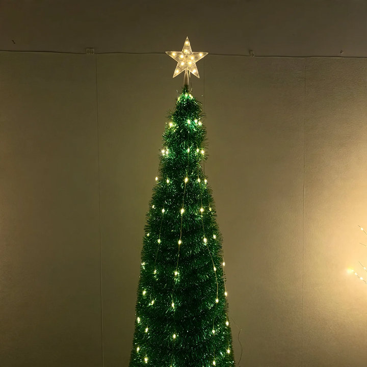 LED Christmas tree topper with light wire, 3 m, USB