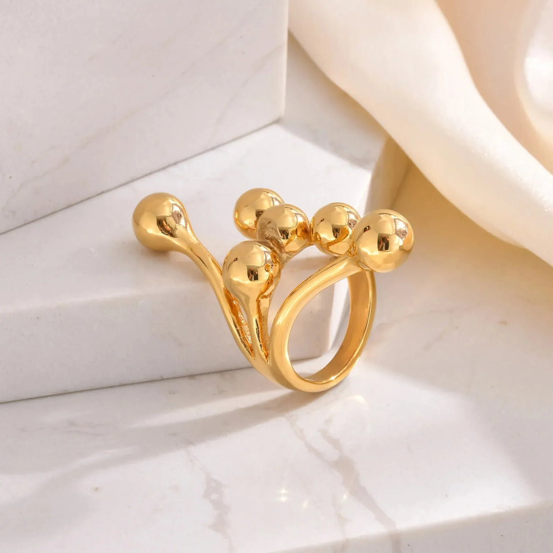 BowLift | 18k Bold Layered Ball Wrap Ring