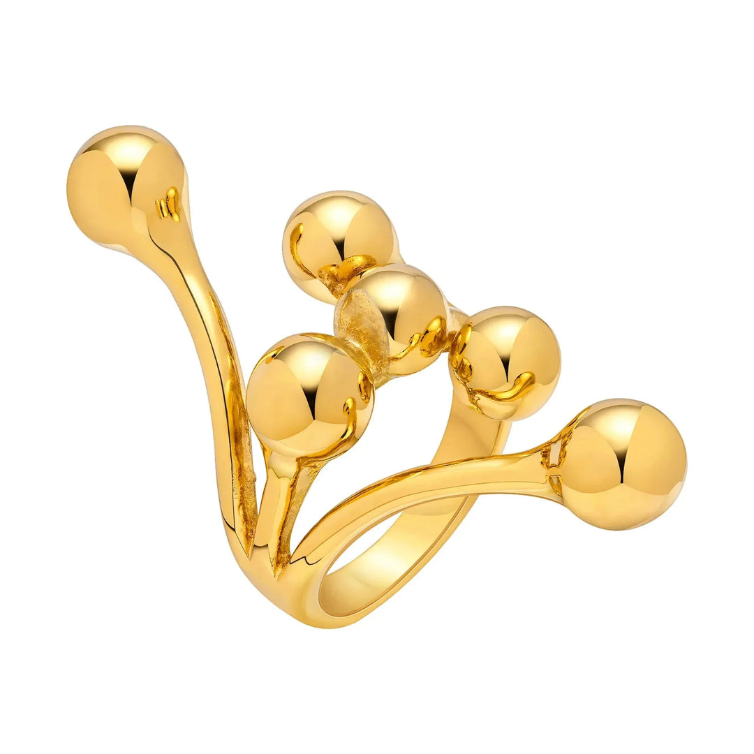 BowLift | 18k Bold Layered Ball Wrap Ring