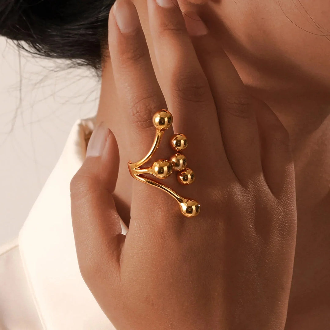 BowLift | 18k Bold Layered Ball Wrap Ring