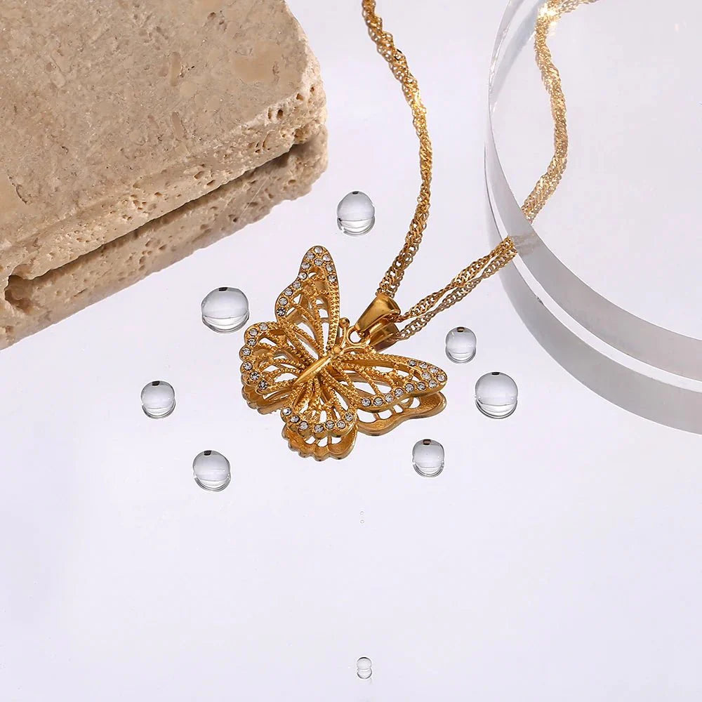 BowLift | 18k Diamond Accented Butterfly Necklace