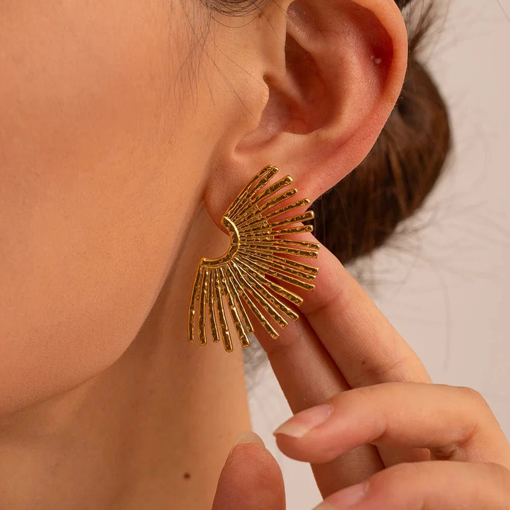 BowLift | 18k Half Sunshine Dainty Earrings